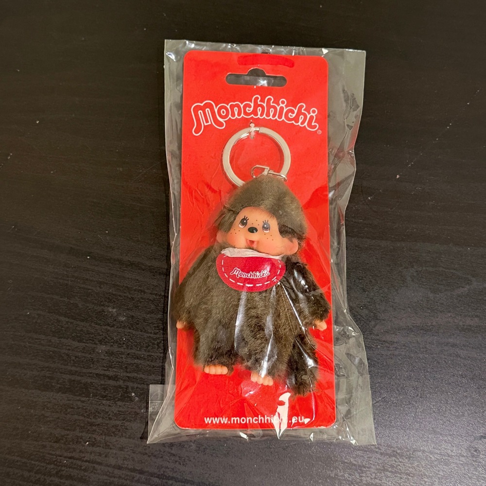 Monchhichi 10cm Standard Keychain Brown Plush Monkey Sekiguchi NEW